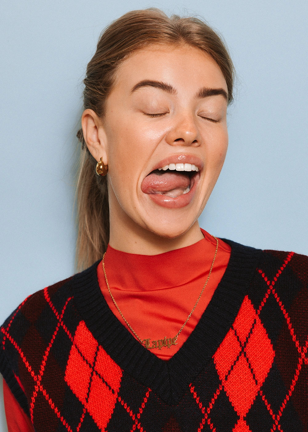 Halve maan oorbellen mini